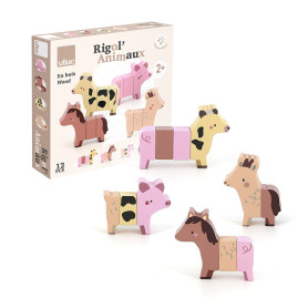 Vilac Rigol'animo Farm Magnetic Wooden Puzzle – Sarah Betz Design – 2y+