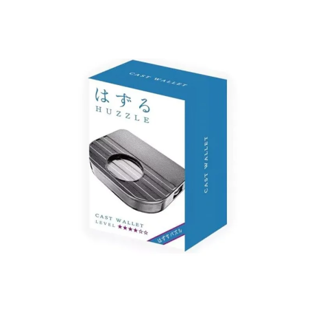 Huzzle Cast Wallet Metal Puzzle – Level 4 Brain Teaser – Ages 10+