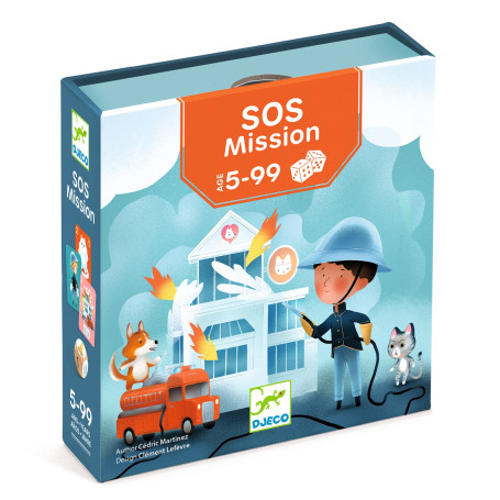 SOS Mission – Firefighter & Vet Rescue Dice Game – Djeco 5+