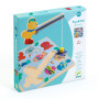 Puzz & Fish Bariolo – Puzzle bois & pêche magnétique – Djeco 18m+