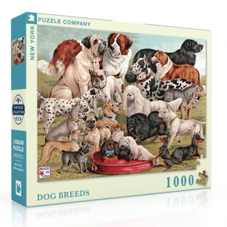 Dog Breeds Puzzle – 1000 Pieces – New Yorker