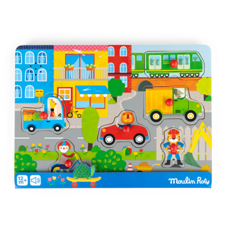 Puzzle sonore ville – Les Popipop – Moulin Roty –12m+