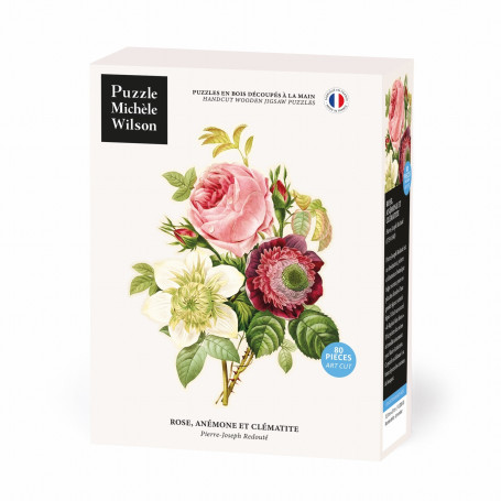 Puzzle Bois 80 pièces – Bouquet Redouté – Michèle Wilson
