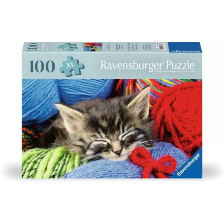 Puzzle XL Adulte 100 pièces – Chaton dans la laine