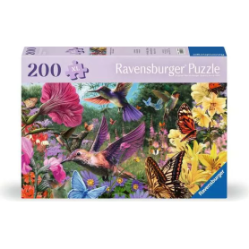 Nathan Adult Puzzle 200 pcs – Hummingbirds & Butterflies – Relaxing