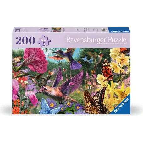 Puzzle XL Adulte 200 pièces – Colibris et Papillons