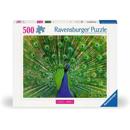 Adult Puzzle 500 pcs – Peacock – Colorful Animals