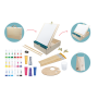 Kids acrylic painting set – Wooden easel box – Buki