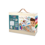 Kids acrylic painting set – Wooden easel box – Buki