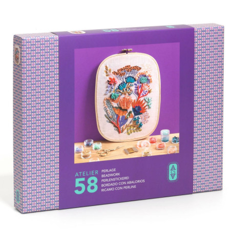 Coffret perlage lagon – Atelier 58 – Djeco grands augustins – Broderie