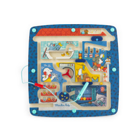 Labyrinthe magnétique bois – Puce & Pilou – Jeu éducatif Moulin Roty