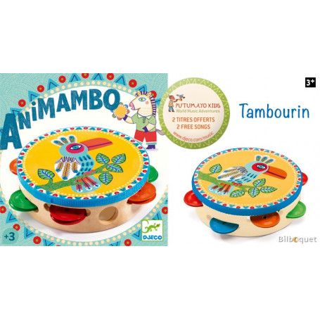 Animambo Tambourin - Instrument de musique pour enfants
