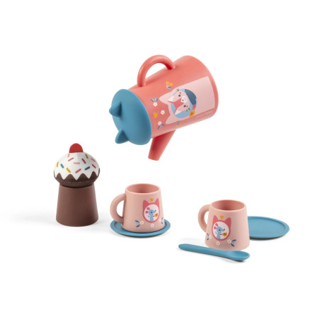 Jeanne bath tea set – Cat & mouse water toy – Lilliputiens 18m+