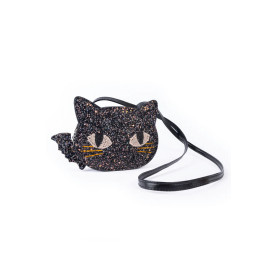 Black cat chunky glitter purse – Cat's Meow – Great Pretenders