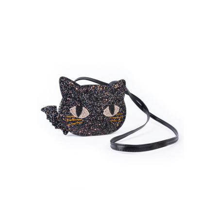 Black cat chunky glitter purse – Cat's Meow – Great Pretenders