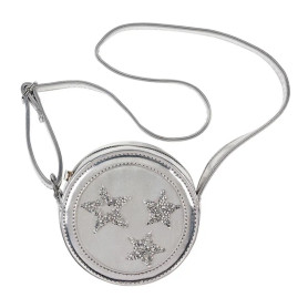 Kate silver round Bag – Souza – 3 glitter stars & adjustable strap