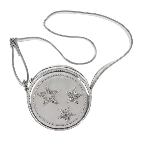 Kate silver round Bag – Souza – 3 glitter stars & adjustable strap