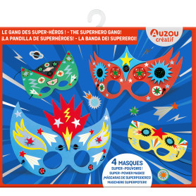 Superhero Masks to Decorate Kit – Auzou – Metallic Foam Mosaic Activity