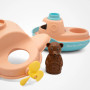Little Brown Bear bath seaplane – Peach – Le jouet simple – 2-in-1 Toy