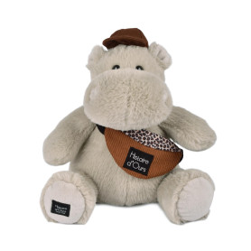 Peluche Hippo Hello Brook 20 cm – Histoire d'Ours – Doudou Stylé Beige