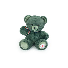 French Articulated Teddy Bear 25cm – Khaki Green – Made in France Toy