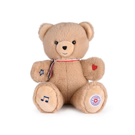 Ours Musical Tam Tam 30cm – Beige – L'Ours Français – Made in France