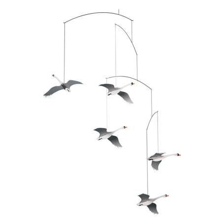 Scandinavian swans mobile