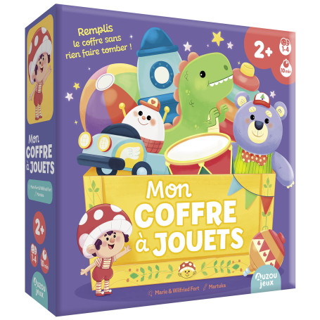 Jeu mon coffre à jouets Auzou – Jeu coopératif d'équilibre 2 ans