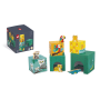 Pyramide 5 cubes tropik bois janod – Jouet à empiler dès 12 mois
