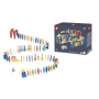 Janod Wooden Domino Run – 100-Piece Balancing Game for Kids 3+