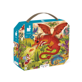 Puzzle royaume de dragons Janod – 54 pièces– Fabriqué en france