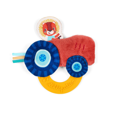 Lilliputiens jack the lion teething ring – Baby sensory toy 3m+