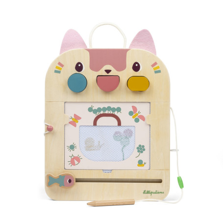 Lilliputiens Jeanne the Cat Wooden Magic Slate - From 18 Months