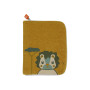 Baby health record book cover with embroidered name - Lion cricket