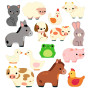 Djeco Thick Repositionable Stickers Farm Animals - From 18 Months