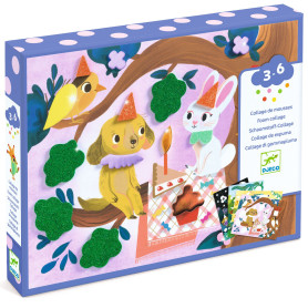 Djeco Sparkling Party Foam Collage Craft Kit - From 3 Years