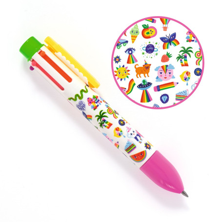 Djeco Sarah Rainbow Pen - 6 Neon Colors Stationery