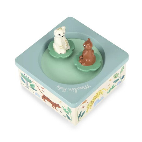 Moulin Roty "la Forêt Mawa" Wooden Musical Box - Nursery Decor