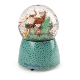 Moulin Roty La Forêt Mawa Musical Snow Globe - Nursery Decor