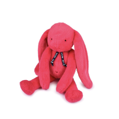Maïlou Tradition Méloé Fuchsia Peps Rabbit Plush - Made in France