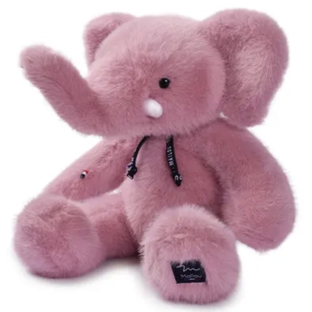 Maïlou Tradition Pink Sowen Elephant Plush - Made in France