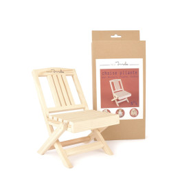 Maïlou Tradition Wooden Folding Deckchair for Dolls - Made in France