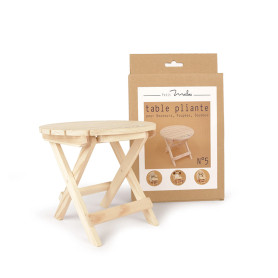 Maïlou Tradition Wooden Folding Table for Dolls - Made in France