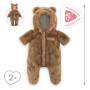 Corolle Brown Bear Snowsuit for 42cm Baby Doll - Winter Outfit