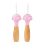 Wooden Skipping Rope - Pink White Dots