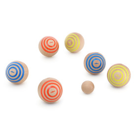 Jeu de Pétanque en Bois Stripes Fabriqué en France - Vilac