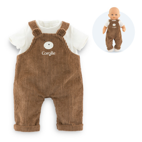 Corolle Bear Overalls & T-Shirt Set for 30cm Baby Doll - Clothes