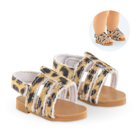 Corolle Leopard Sandals for 36cm ma Corolle Doll - Shoes