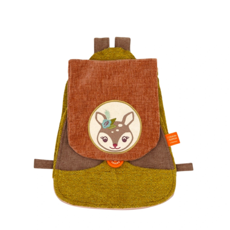 Sac à dos Tchiki avec prénom brodé - Mme Faon