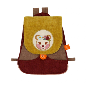 Sac à dos Tchiki avec prénom brodé - Mme ourse